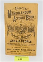 1880 Pierce's Memorandum & Account Book