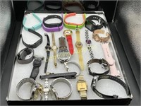 17 ASSORTED WRISTWATCHES AND FITNESS BANDS
