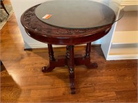 Carved Mahogany Entry Table