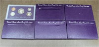 6 United States Mint Proof Sets 1989-93