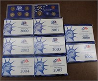 9 United States Mint Proof Sets 1991-06