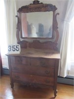 Oak Dresser with Swing Mirror