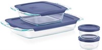 Pyrex Easy Grab 8 Pc. Glass Bake n Store Set