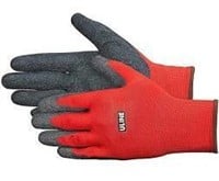 Insulated Work Gloves Black with Red Easy Grip