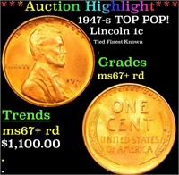 ***Auction Highlight*** 1947-s Lincoln Cent TOP PO