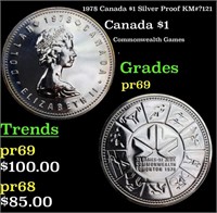Proof 1978 Canada $1 Silver Proof Canada Dollar KM
