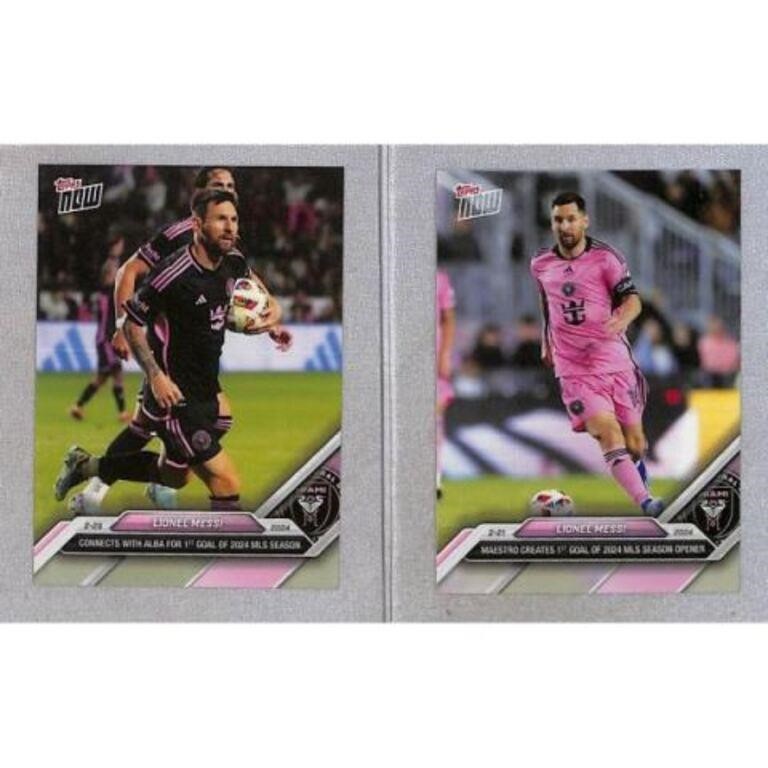 (2) Lionel Messi Soccer Cards
