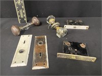 Group of Vintage Door Knobs and Hardware