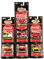 (7) 1:64 1997 Mattel Matchbox Coca-Cola