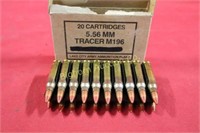 Ammo: 5.56mm Tracer, 20 Rounds Lake City