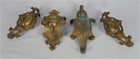 Antique Ornate 7" Brass Accent Pieces