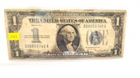 1934 1 Dollar Silver Certificate  "Funny Back"