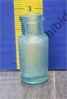 Vintage Aqua Glass Bottle