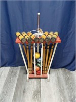 Vintage Wood Croquet Set