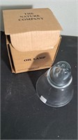 Nature Company Brand Glass Oil Lamp