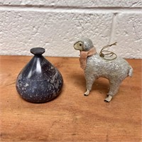 Ornament & Soapstone or Similar Jar