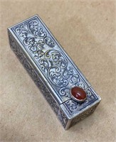 Etched 60 SP Italy Floral Lipstick Tube Case