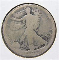 1916-S Walking Liberty Half Dollar. Key Date.