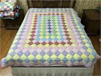 Handmade Quilt #64 Gingham Patchwork