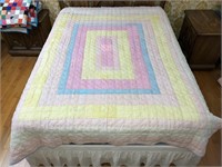 Handmade Quilt #63 Rainbow Rectangle