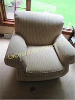 neutral striped occasional chair great condition