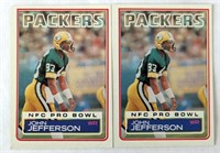 2 1983 Topps John Jefferson Cards #80