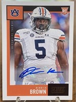 Derrick Brown 2020 Score Rookie Auto