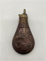 Antique Copper Black Powder Shot Flask