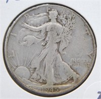 1945 Standing Liberty Half Dollar.