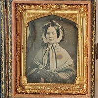Antique Daguerreotype Photograph - Woman in Cape