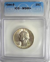 1944-S Quarter ICG MS66+ LISTS $110