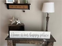 "Home is Our Happy Place" Wooden Decorative Sign