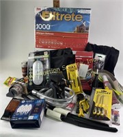 STORE RETURNS- hose, auto head light renew kit,