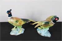 Pair of Porcelain Pheasants (One has a chipped tai