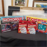 New Board Games Monopoly/Operation/Yahtzee Pads