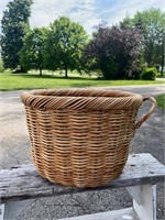 Oval Handled Wicker Basket