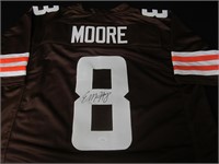 Elijah Moore signed football jersey JSA COA