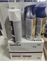General purpose scotch pads, and spray paint