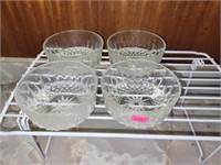 4 Small Crystal Dishes