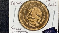 GOLD: 1986 Mexico 250 Pesos 1/4 Oz Gold Coin