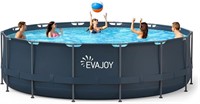 EvaJoy 16' Metal Frame Swiming Pool Set