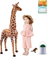 BRINJOY Giant Giraffe Stuffed Animal Set  47 Inch