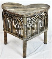 ANTIQUE WILLOW HEART TABLE