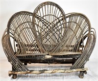 VINTAGE WILLOW BRANCH SETTEE