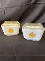 Pyrex Butterfly Gold Refrigerator Dishes