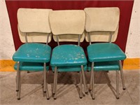 6 Vintage Chairs - 16" W x 21" L x 33" T, Some
