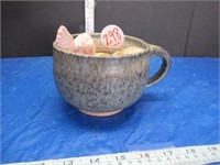 SIGNED POTTERY MUG & MISC