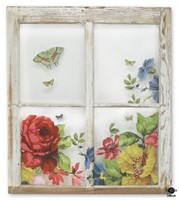 Antique Window w/ Butterfly Transfers