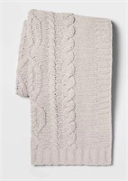 Cable Knit Chenille Throw Blanket