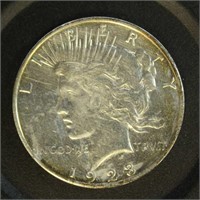 US Coins 1923-D Peace Dollar, circulated